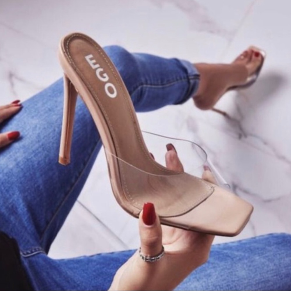 Clear perplex heels